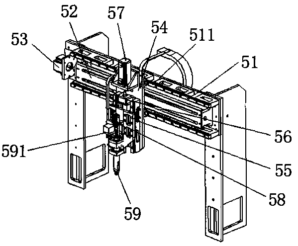 Automatic buckle assembly machine of automobile rear wind deflector