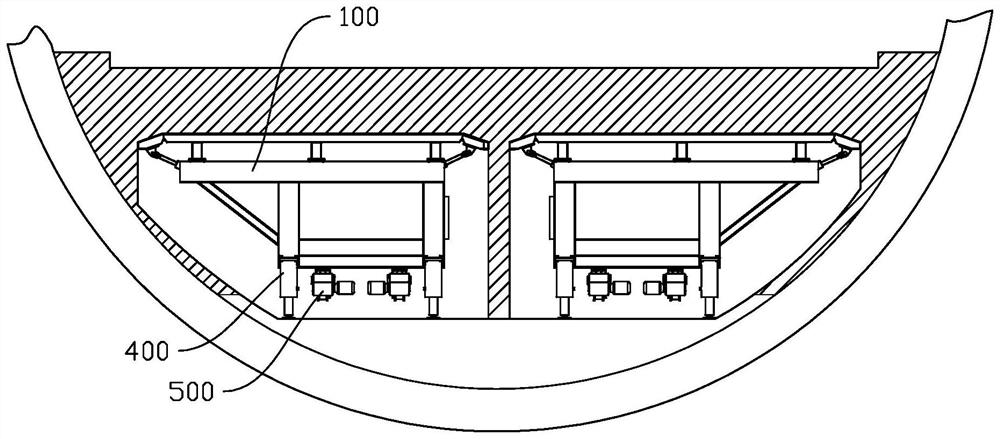 Upper mold trolley