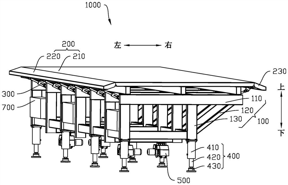 Upper mold trolley