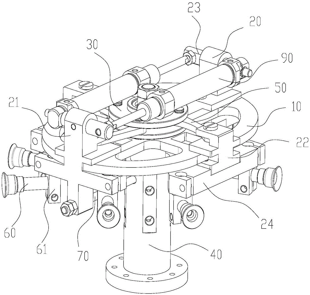 Linkage type robot clamping device