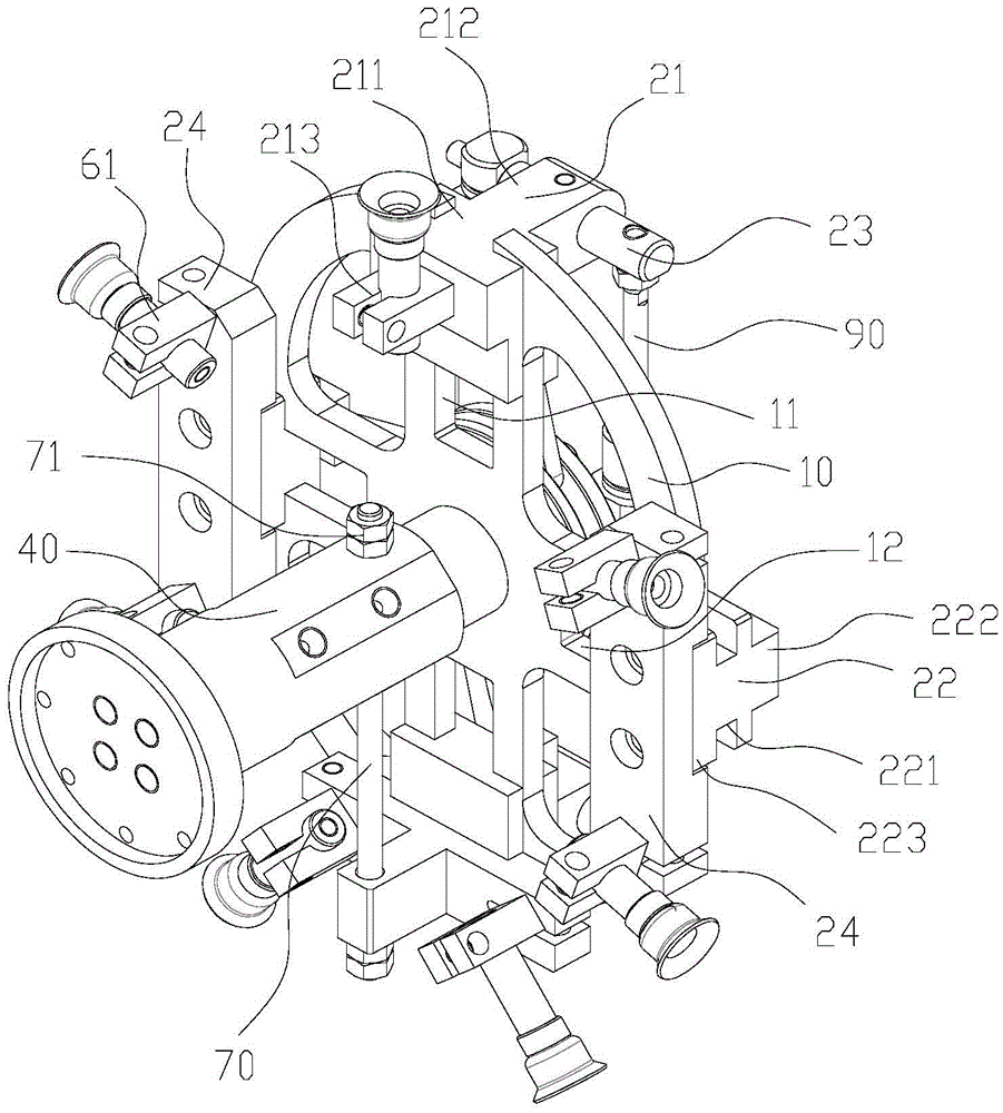 Linkage type robot clamping device