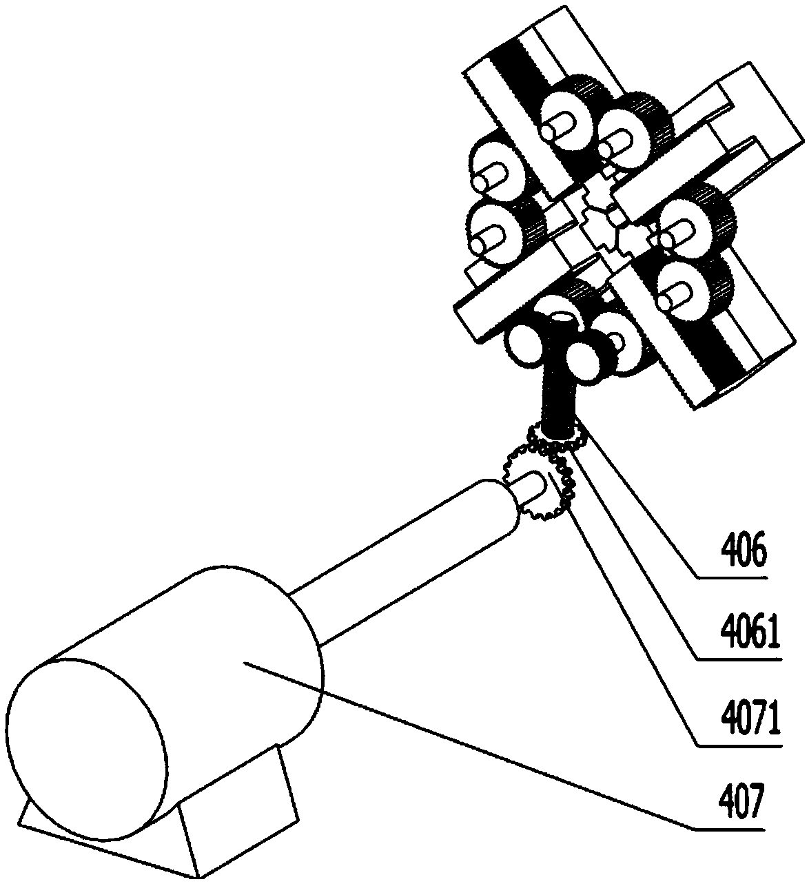 Equipment for stabilizing steel tube punch pin