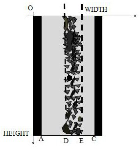 Bar rolling Haff surface oxidation black belt width measuring method based on image processing