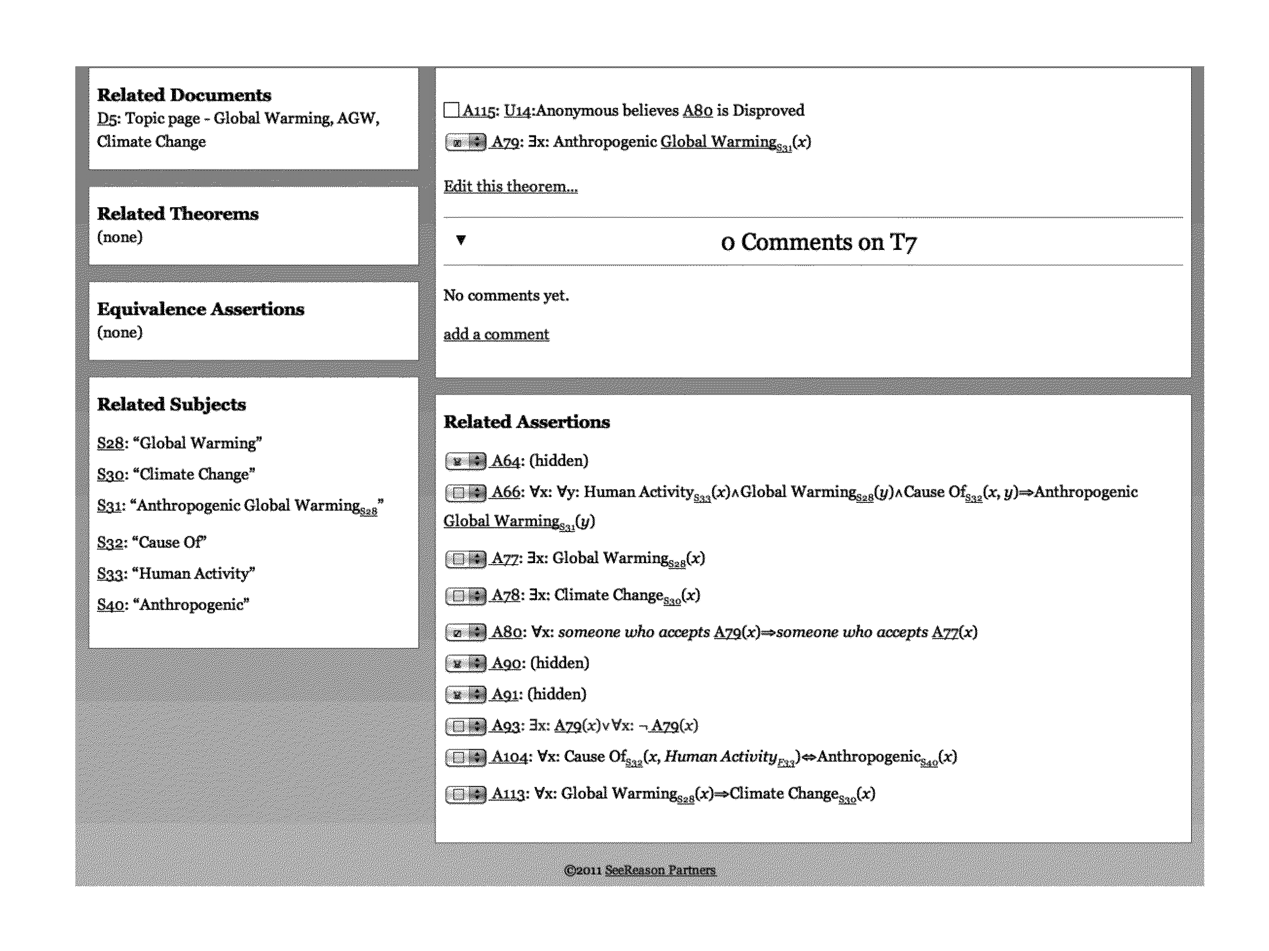 Collaborative first order logic system with dynamic ontology