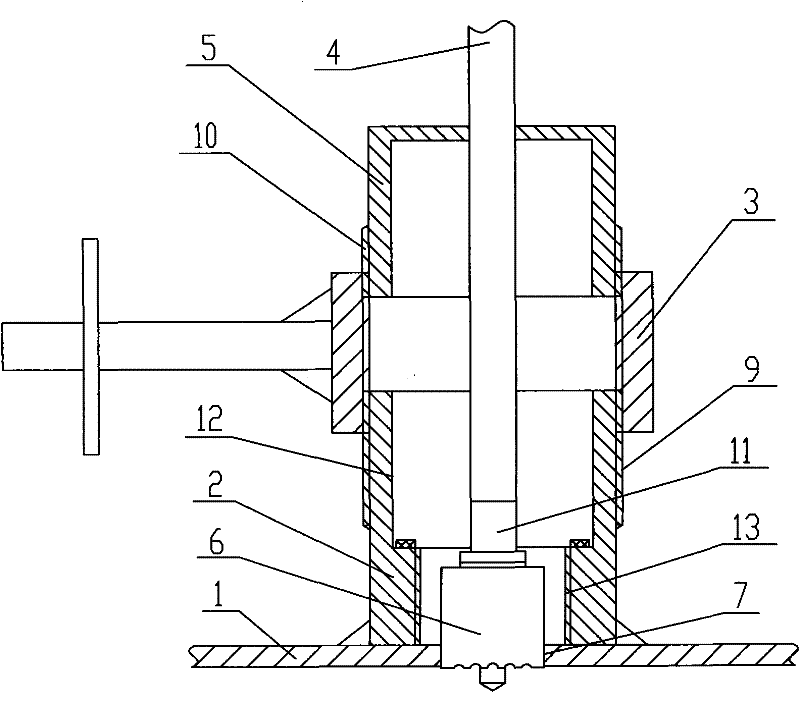 Pressed punching production stoppage-free temperature measuring method for pipeline