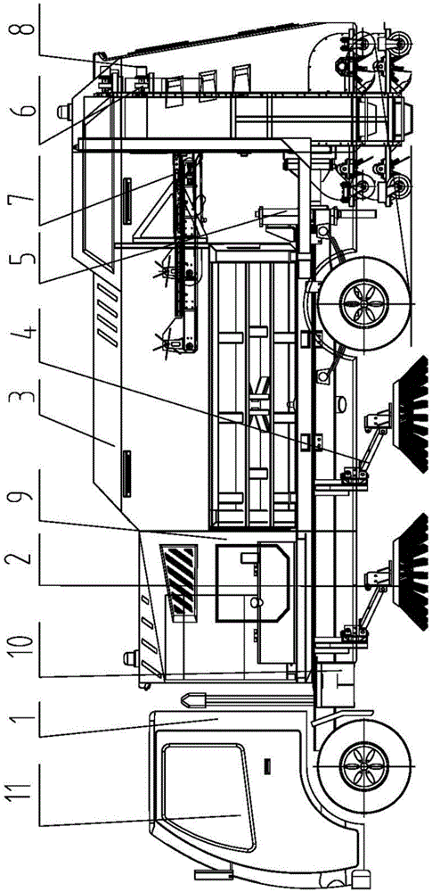 Sweeping mechanism of road sweeping vehicle, road sweeping vehicle and road sweeping method