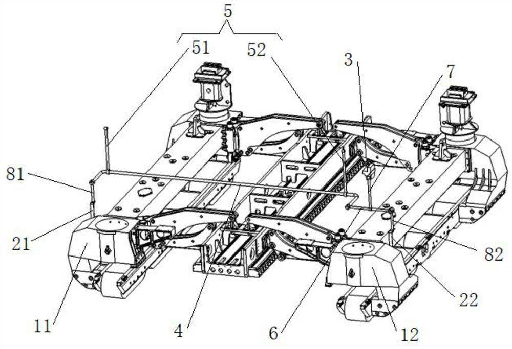 A balancing device for the air spring height valve of medium and low speed maglev vehicles