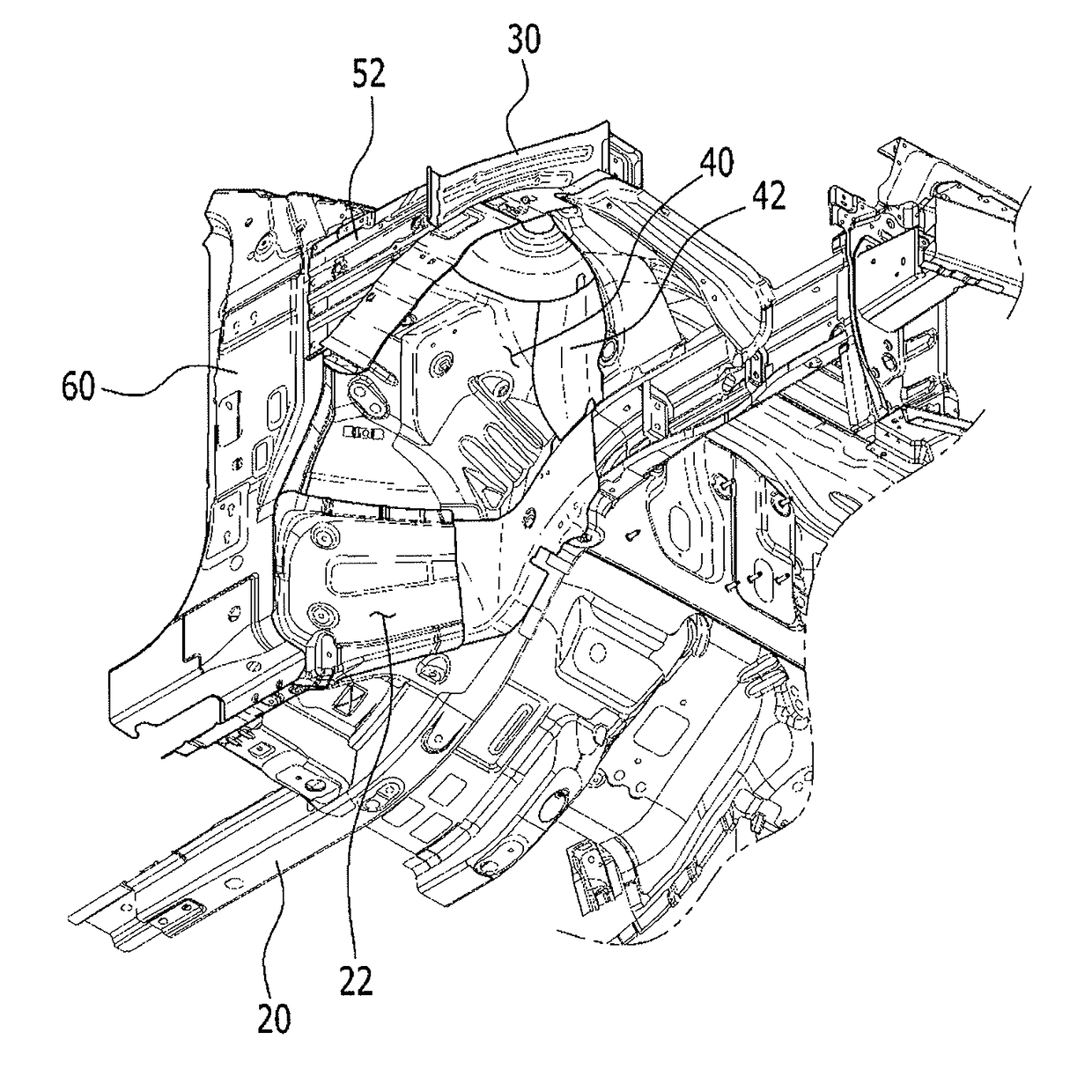 Front vehicle body reinforcing structure