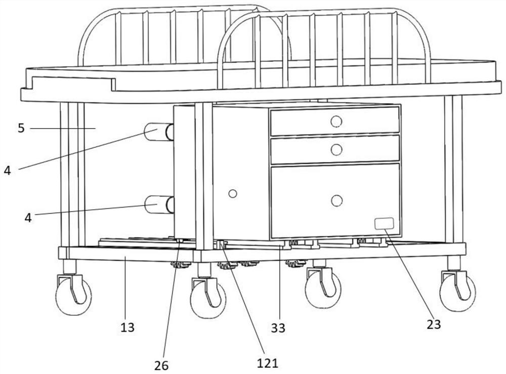 A special mobile disinfection bedside table for critically ill patients