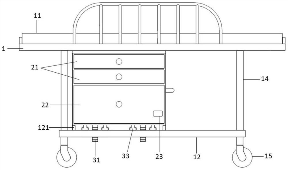 A special mobile disinfection bedside table for critically ill patients