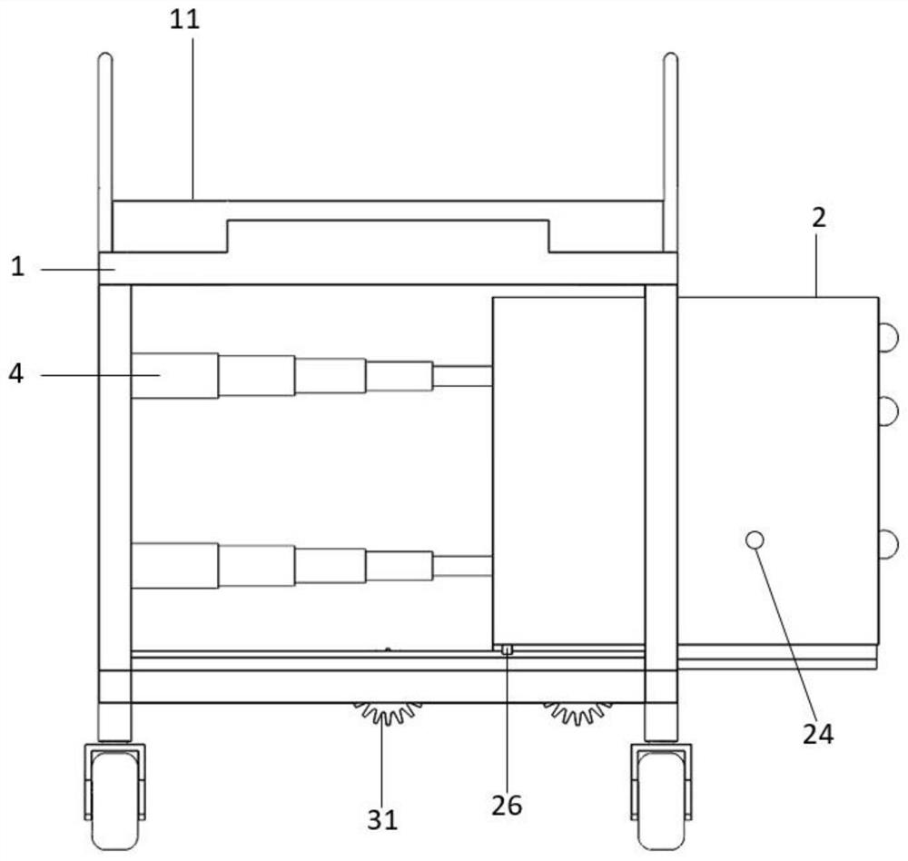 A special mobile disinfection bedside table for critically ill patients