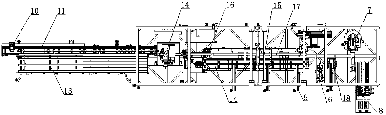 Pipe material assembling platform production line