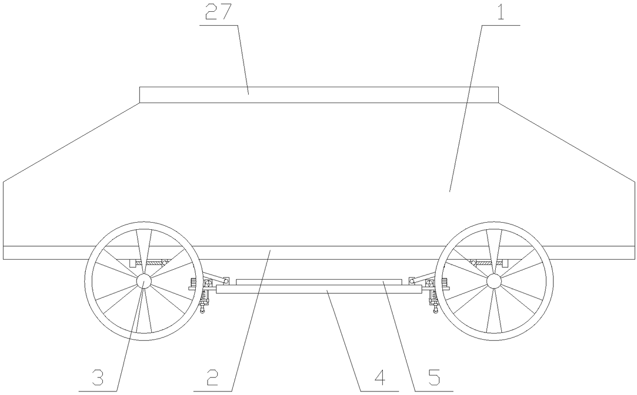 Electromagnetic induction type wireless charging vehicle with automatic adjustment function