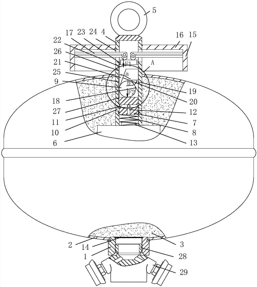 Suspension-type automatic fire extinguisher