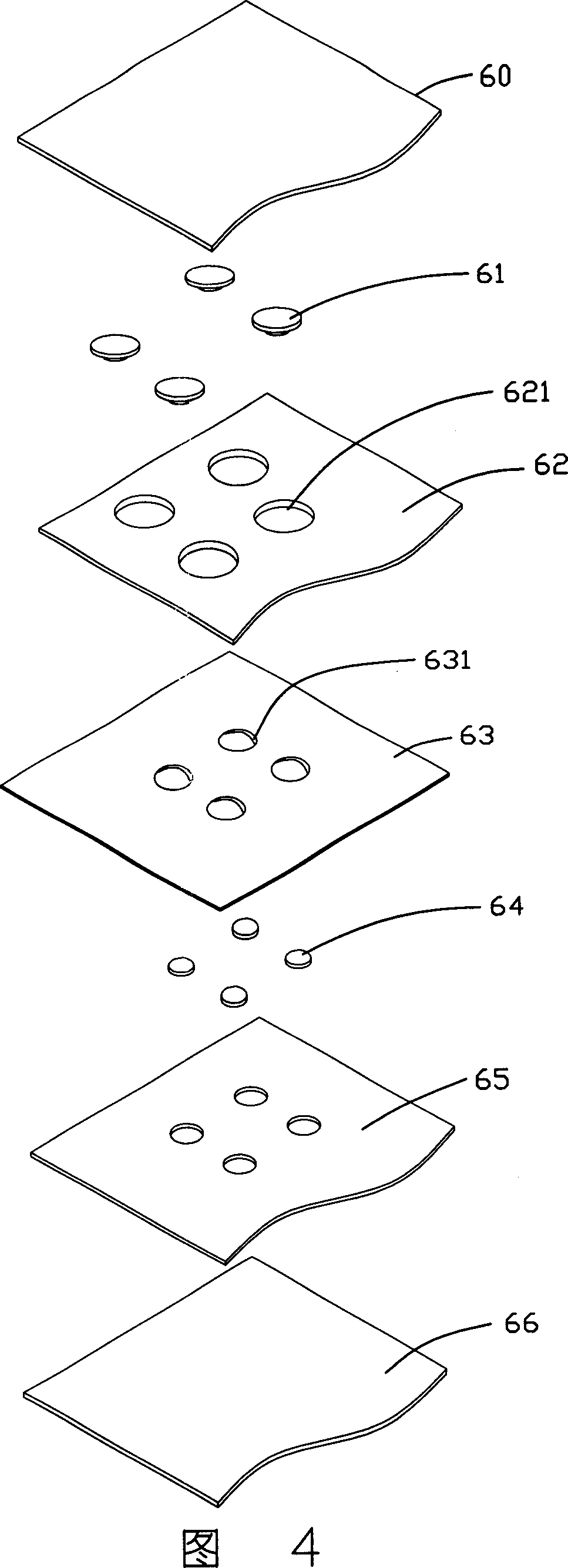 Switch device with flexible thin slice