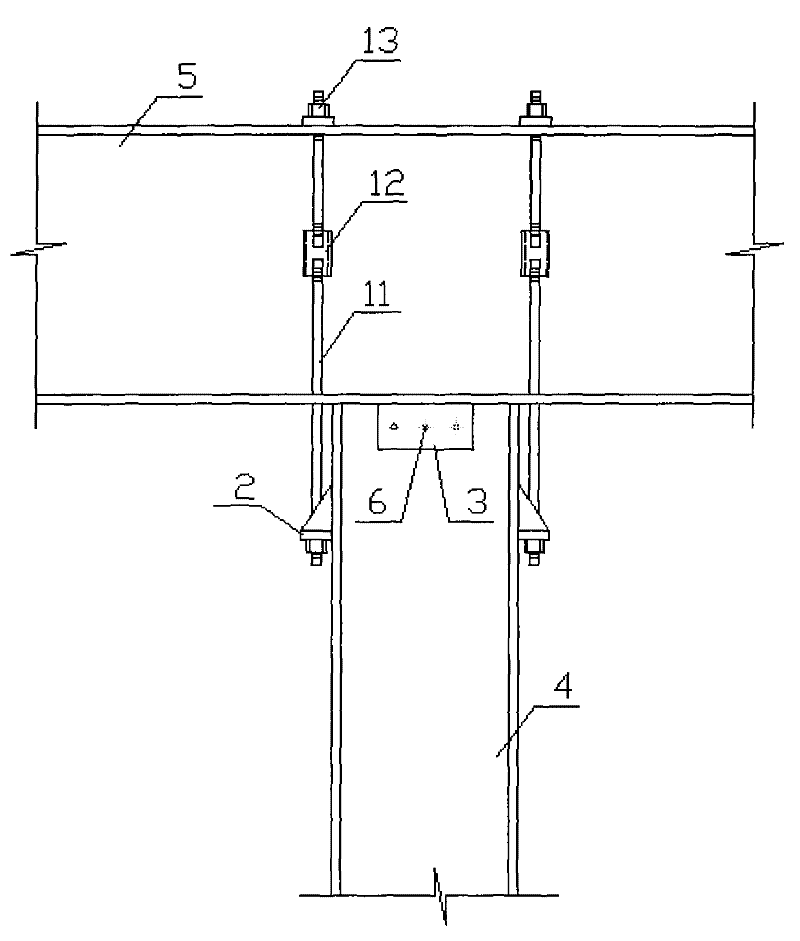 Steel structure connecting device applying prestress