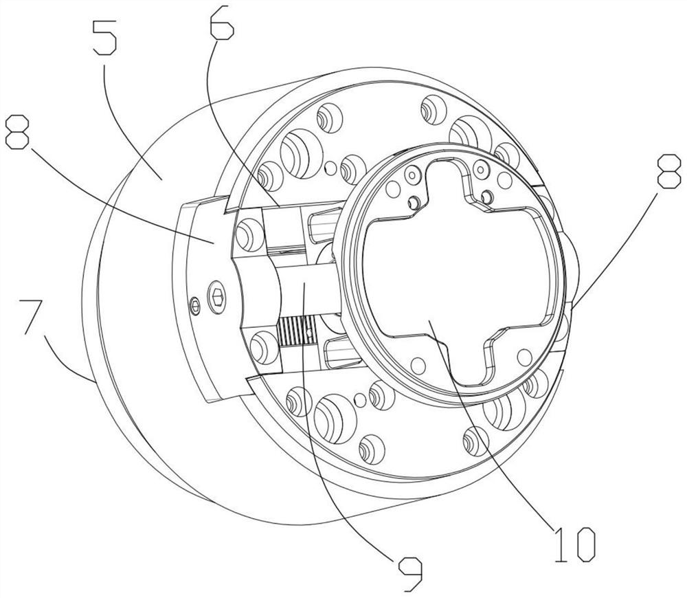 Air compressor crank double-end synchronous positioning and clamping device