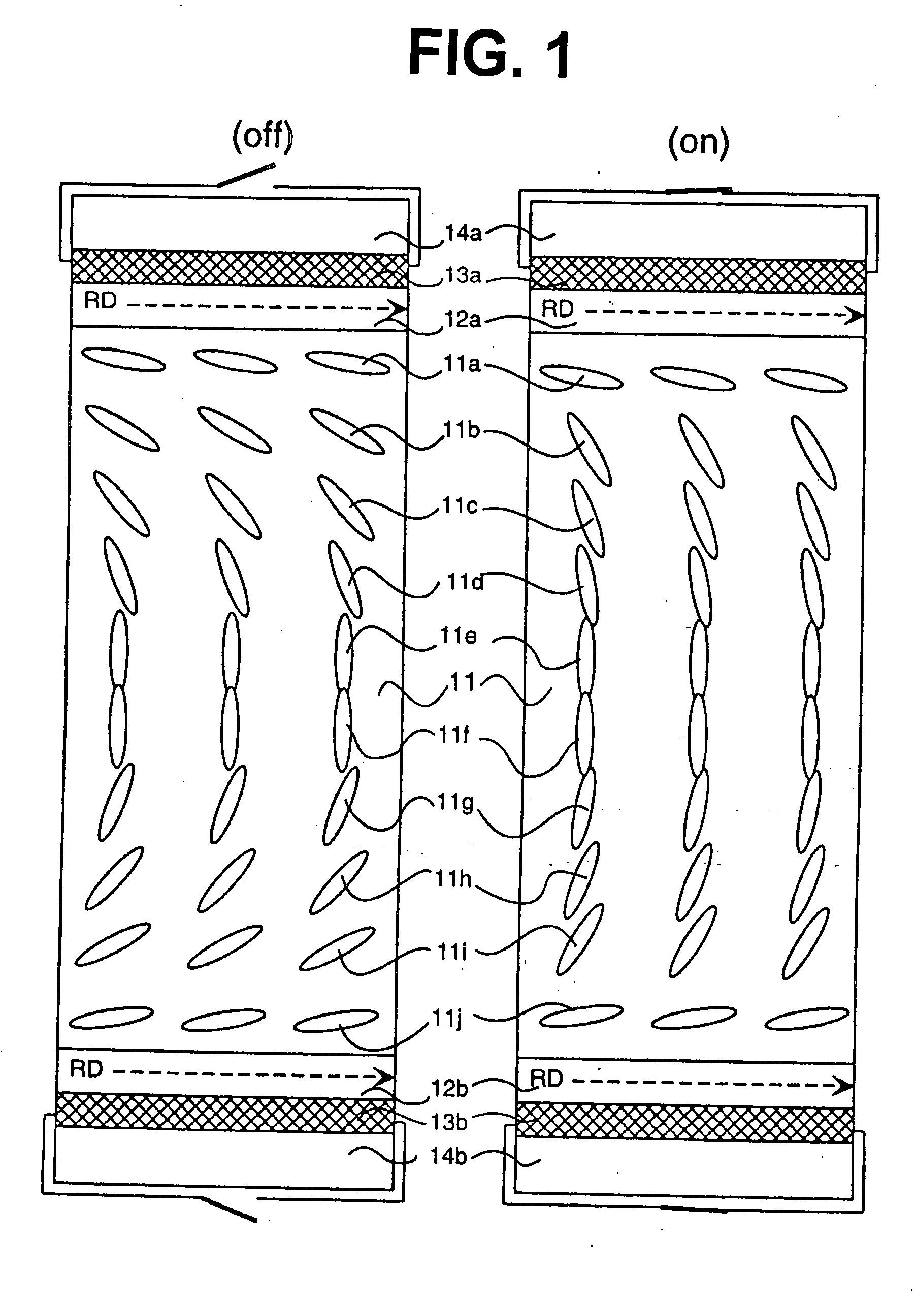 Liquid crystal display having liquid crystal cell of bend alignment mode or hybrid alignment mode