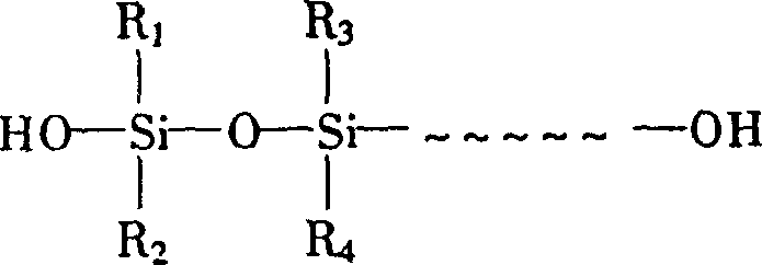 Process for preparing polysiloxanel alkyl poly(methyl) acrylate as damping material