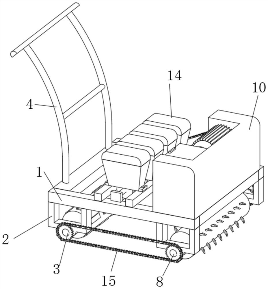 Uniform grass seed scattering device for ecological vegetation restoration