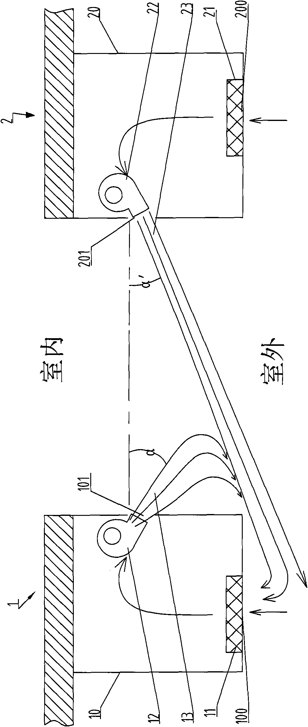 Method for forming air-isolated air curtain