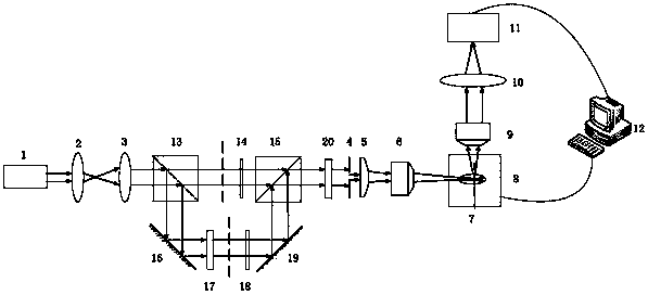 Optical sheet illumination microscopic method and device based on differential