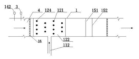 Enhanced waste gas mixed reaction device