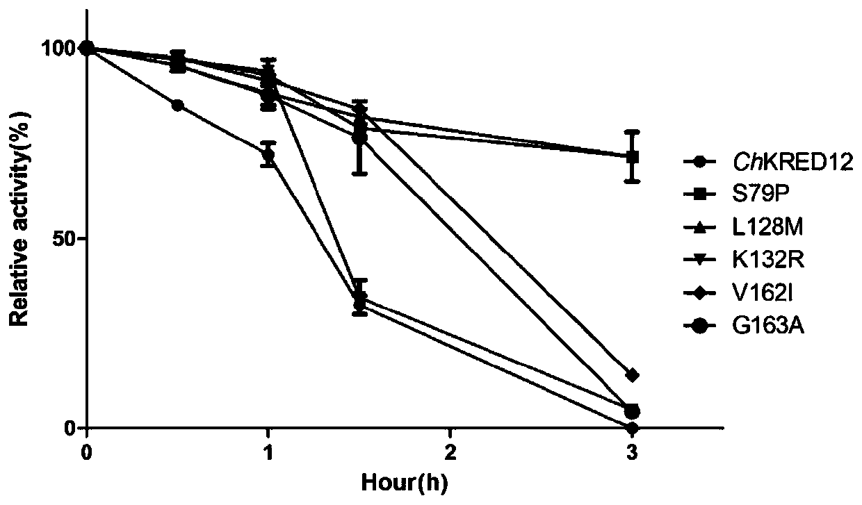 Carbonyl reductase mutant with improved thermal stability