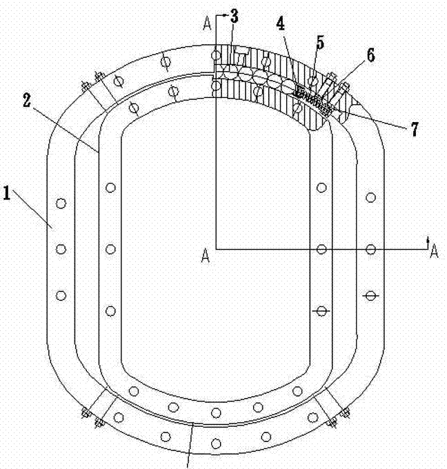 Reciprocating swing type four point contact ball rotating disk bearing