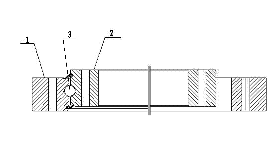 Reciprocating swing type four point contact ball rotating disk bearing