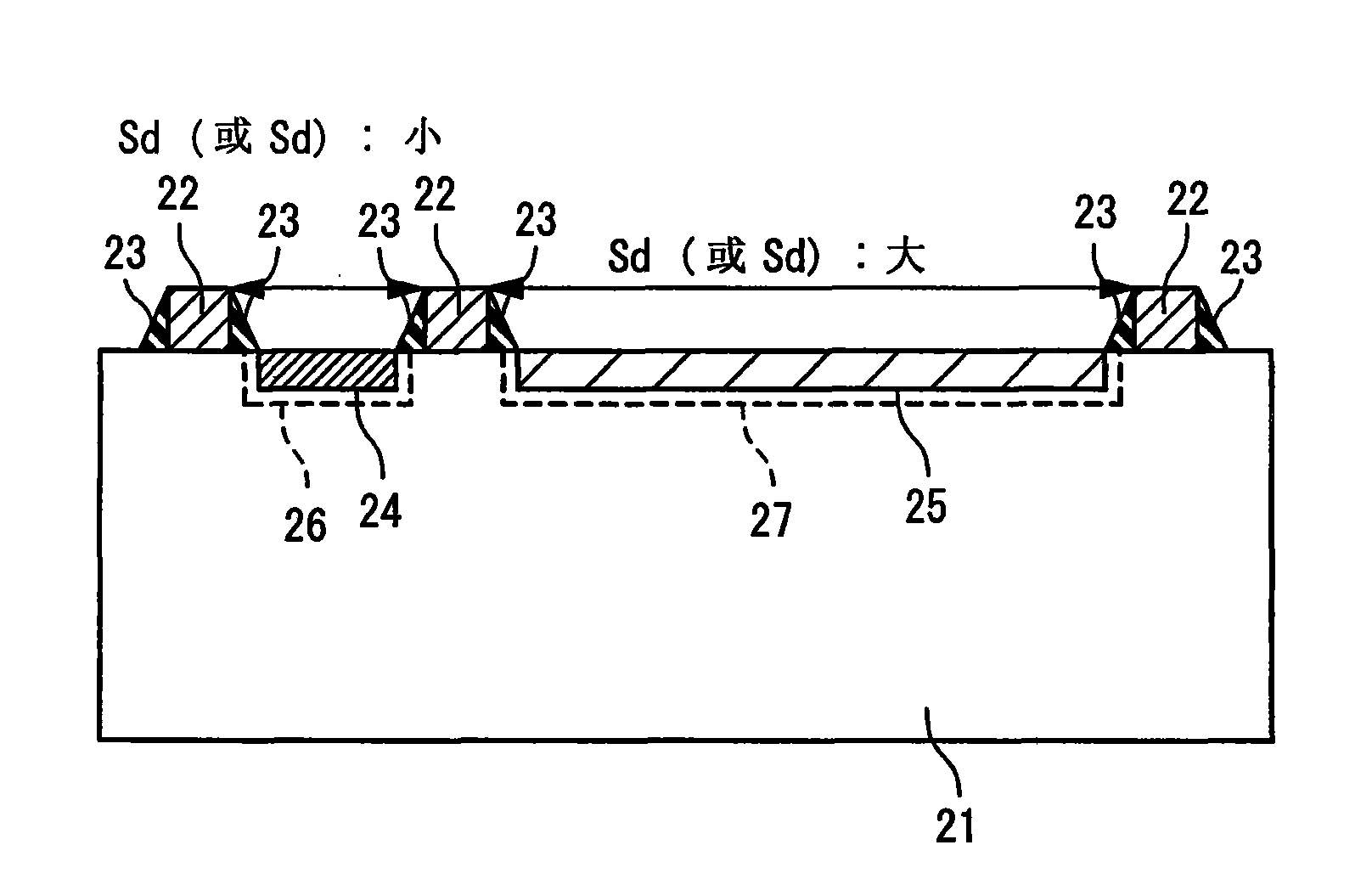 Circuit simulation based on gate spacing from adjacent mos transistors