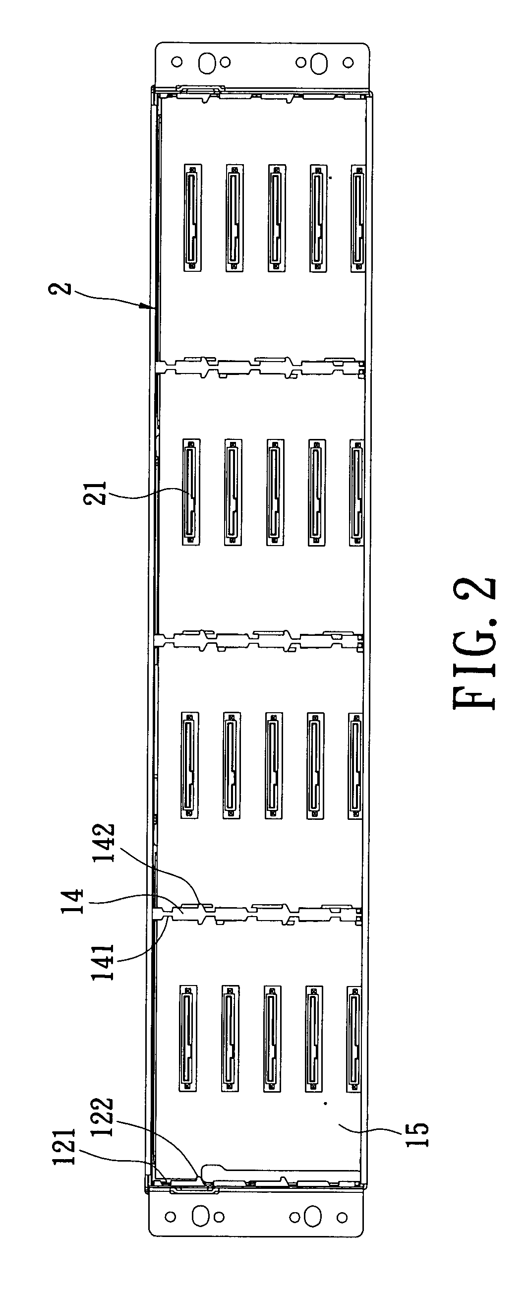 Storage system adapted for receiving a plurality of hard disk drives of different dimensions