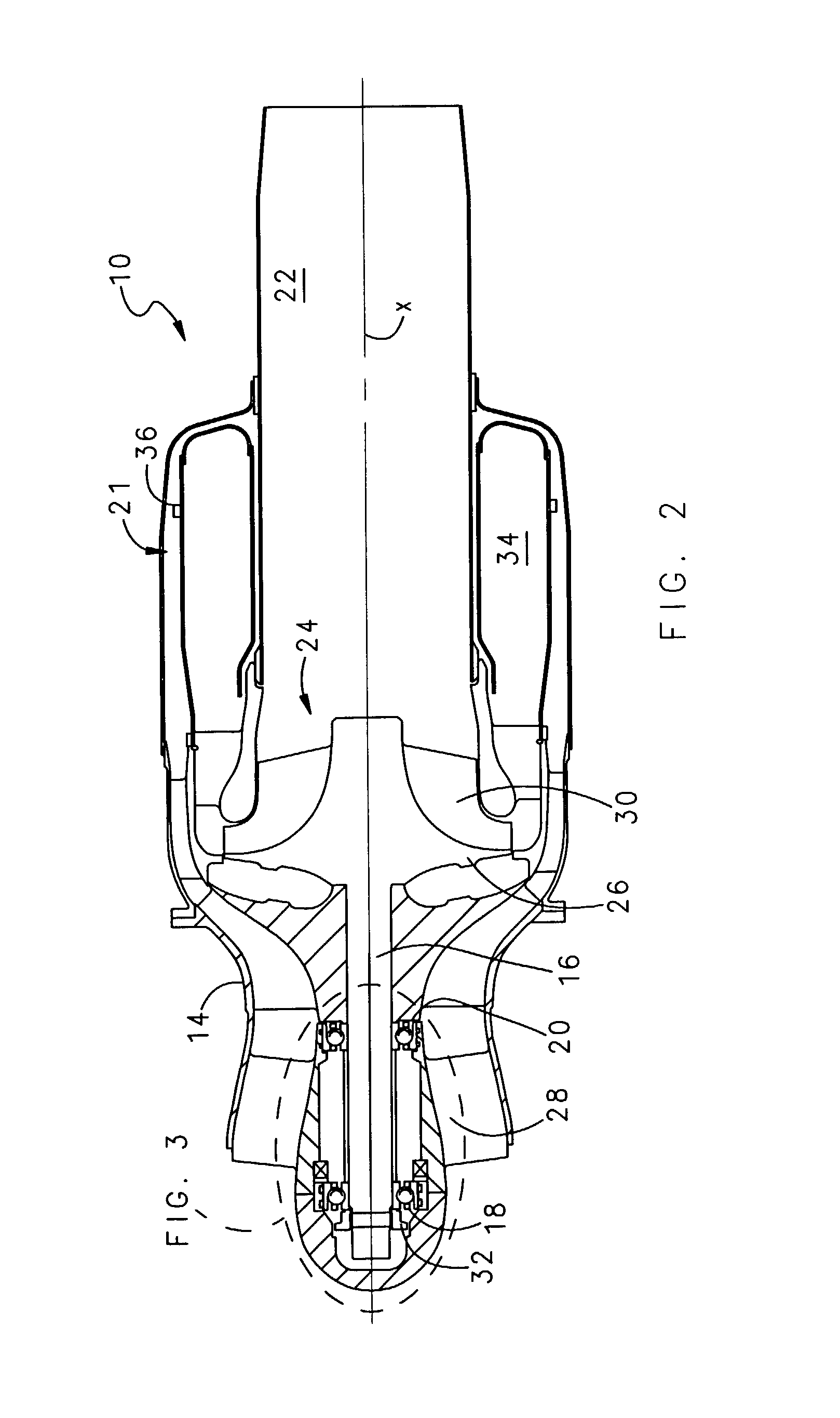 Damping system for an expendable gas turbine engine