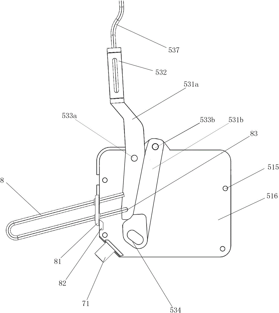 Composite swinging rod of overturn driving device