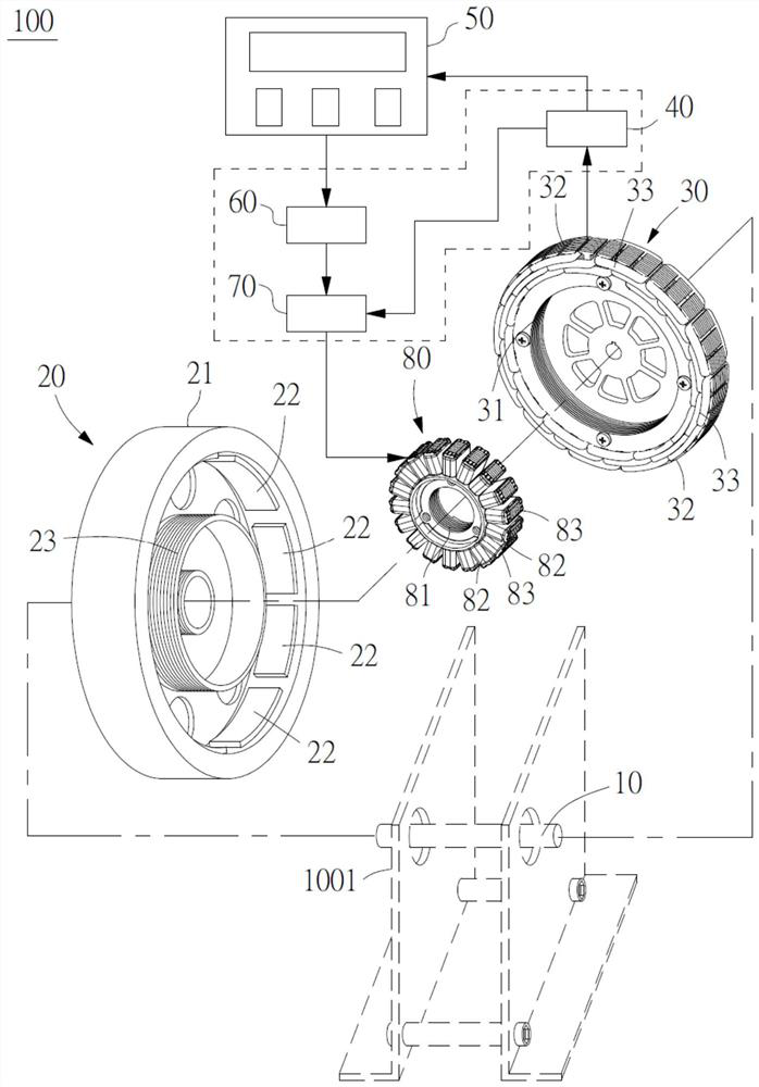 Device for power generation and braking, assembly kit and braking unit thereof