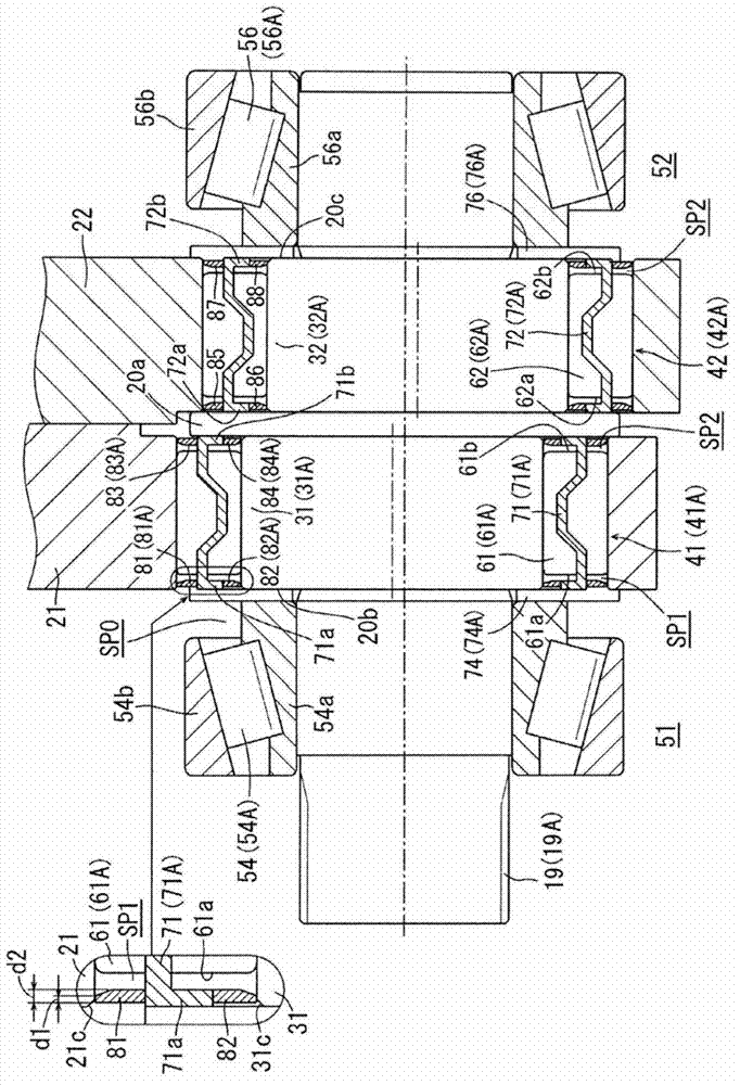 Eccentric swing type speed reduction device