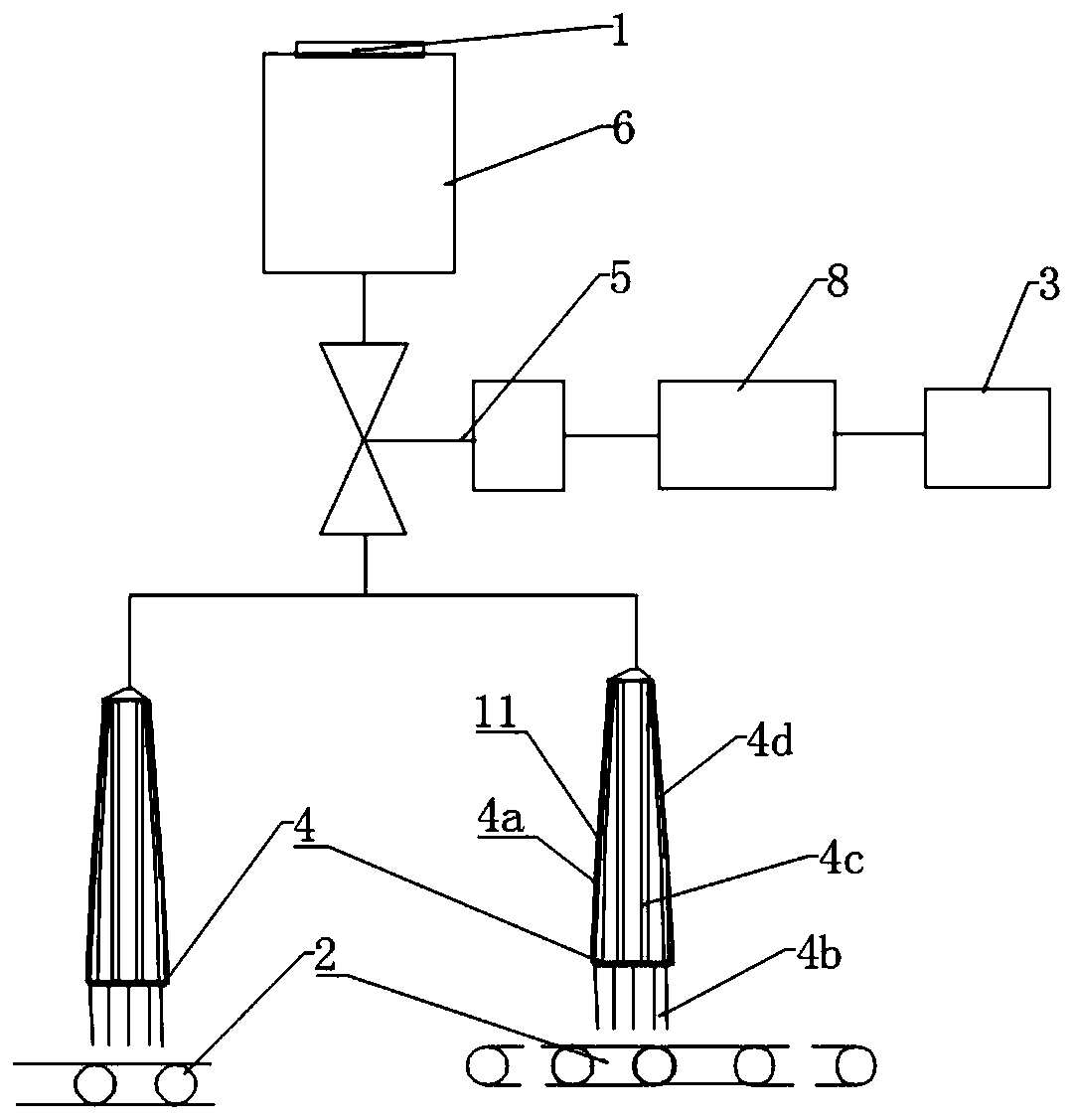 Automatic oil applying and lubricating device for compact shelving underframe chain wheel transmission