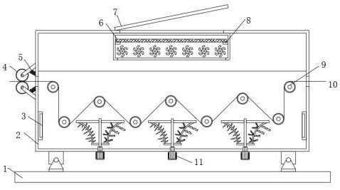 Cloth dyeing device with uniform dyeing for textile processing