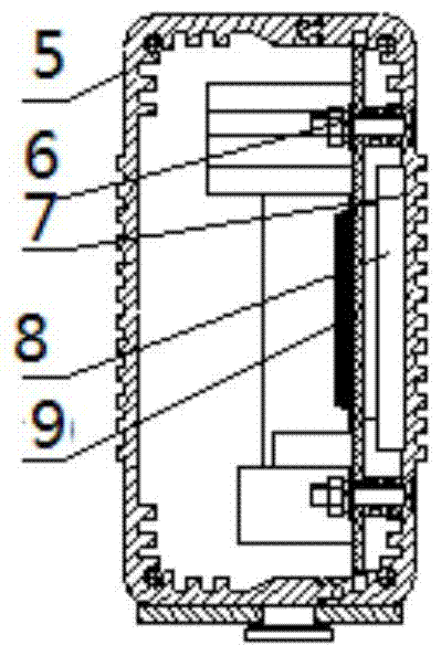 A shielding box for a high-potential control board of a high-power thyristor device