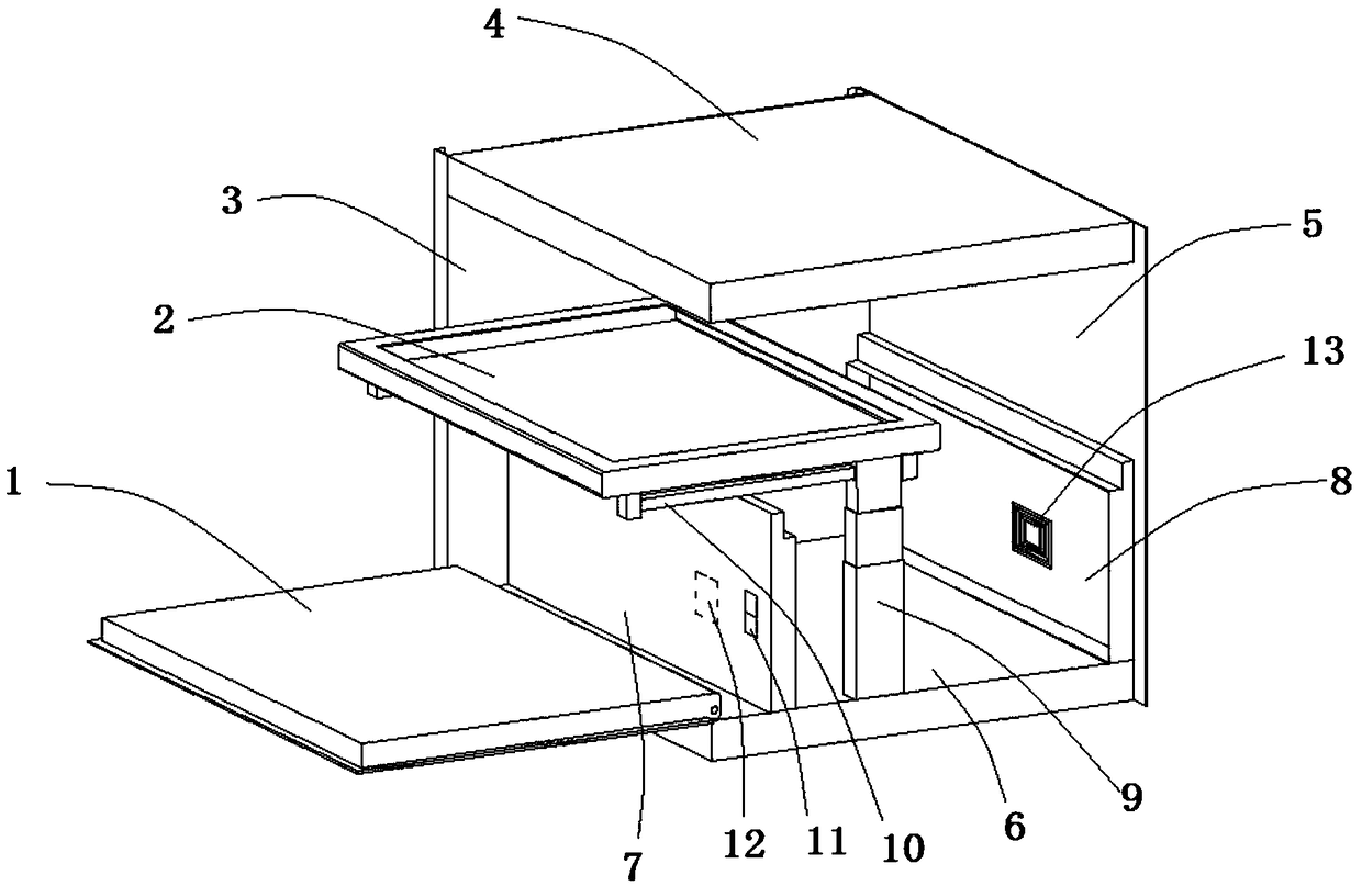 Storage rack with cinerary casket hiding and article storage function