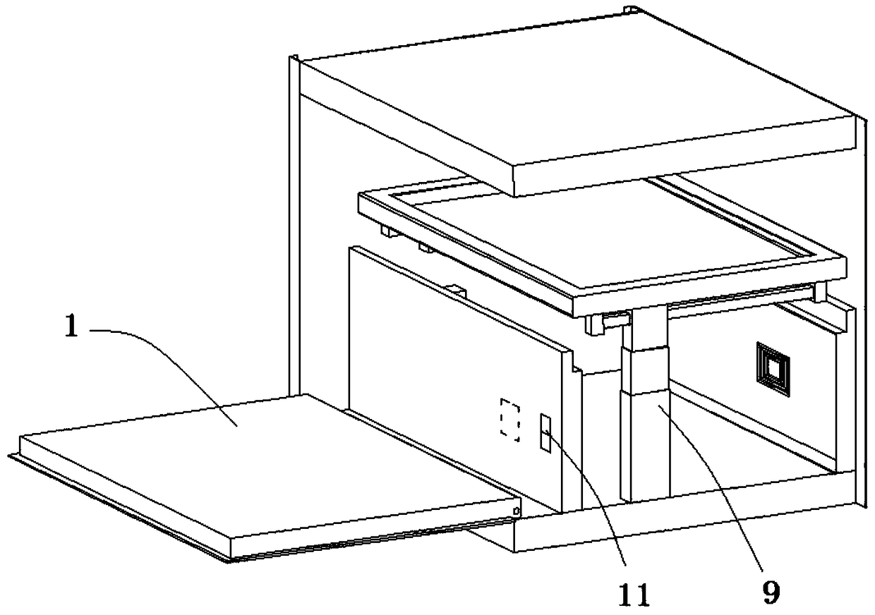 Storage rack with cinerary casket hiding and article storage function