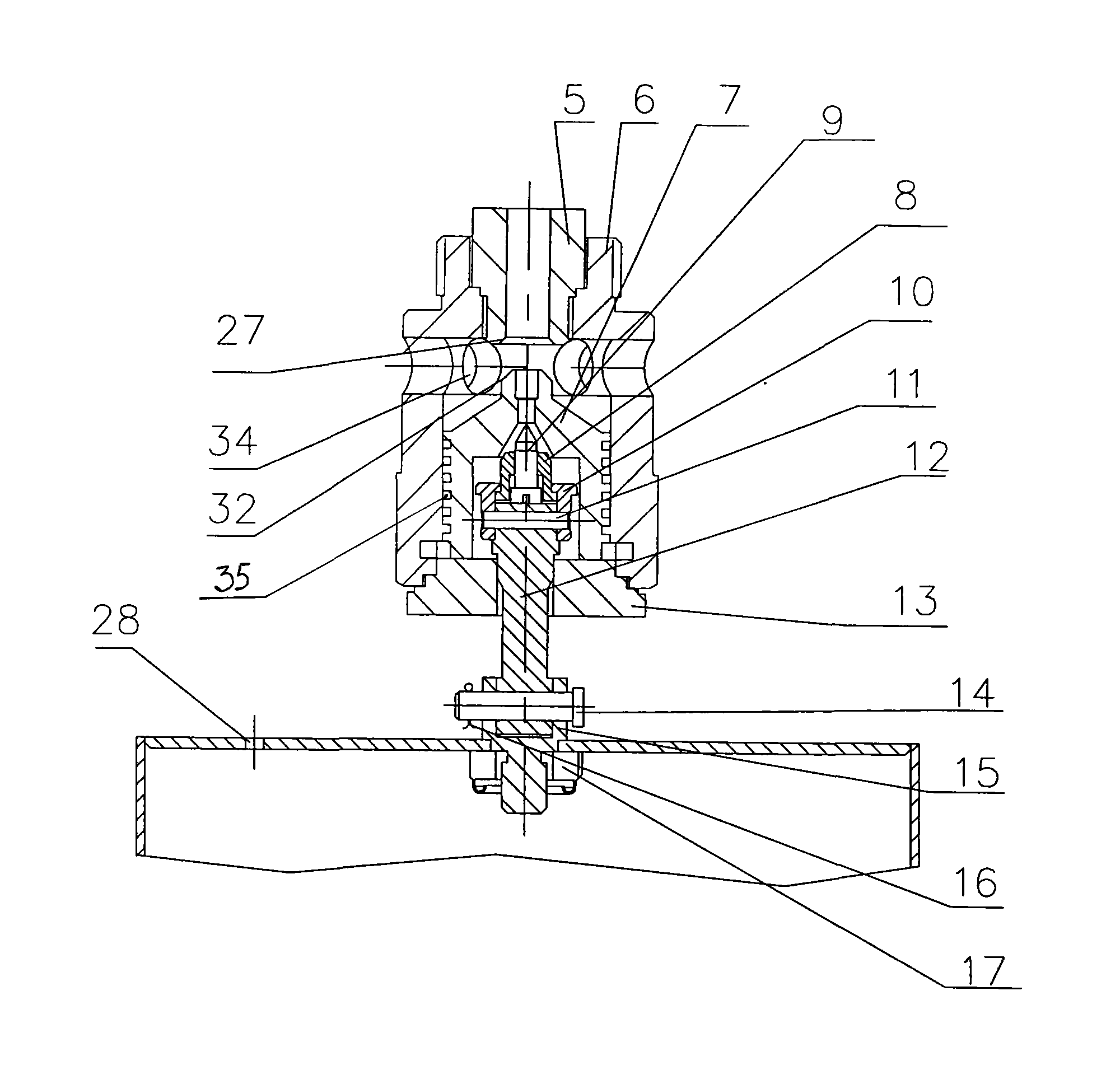 Piston bucket type low-pressure vapor drain valve