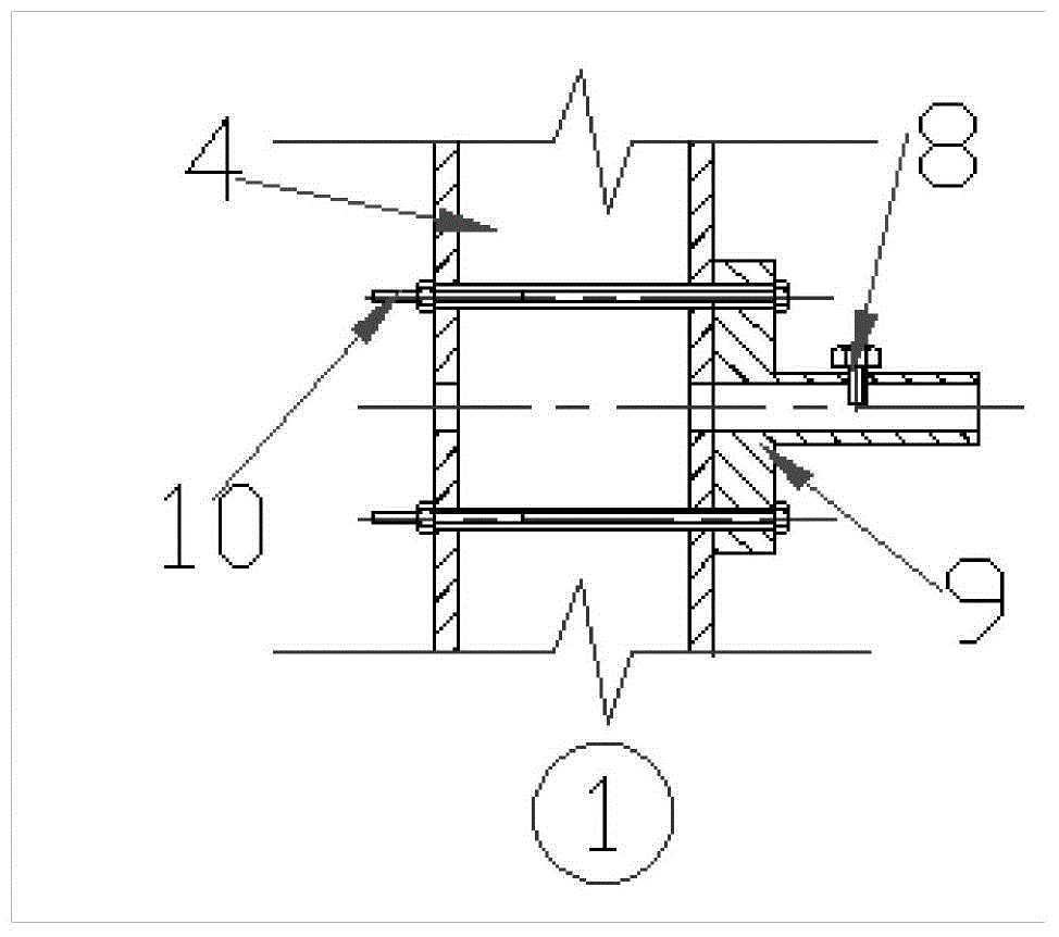 Light stop block for axial movement measurement of large cylindrical rotating equipment and installation method