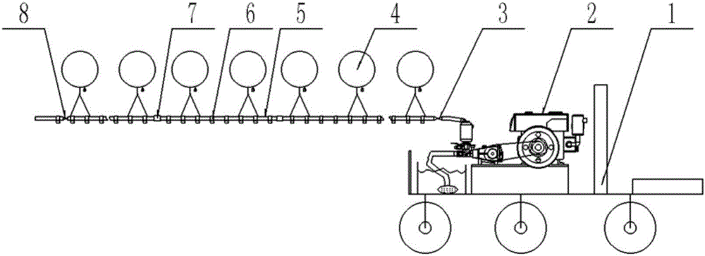 Balloon suspending-type pesticide application system