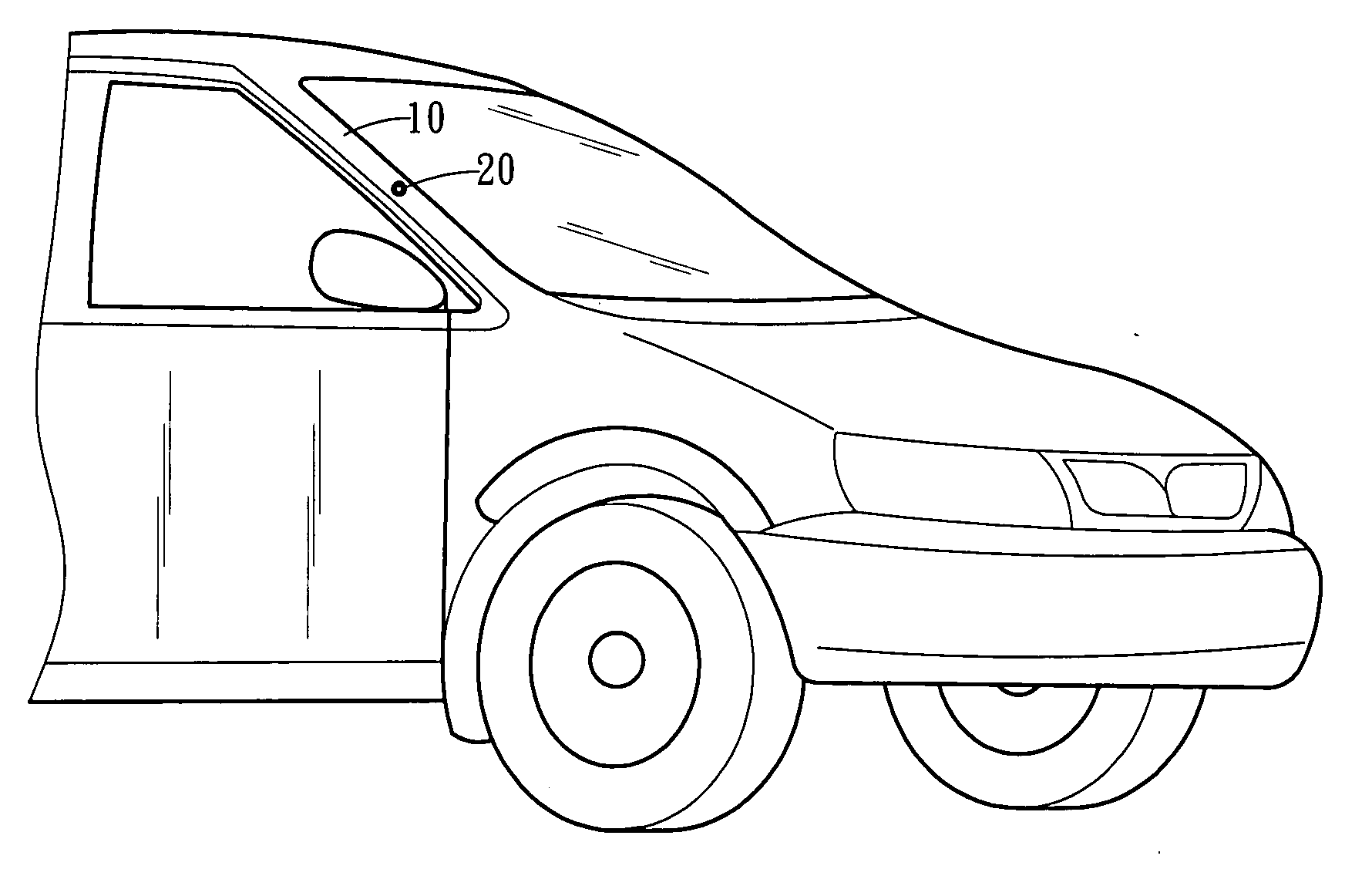 Apparatus for creating effectively transparent A-pillars on vehicle