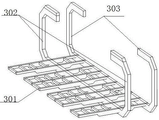 A kind of suspension opening type hanging basket device and its construction method