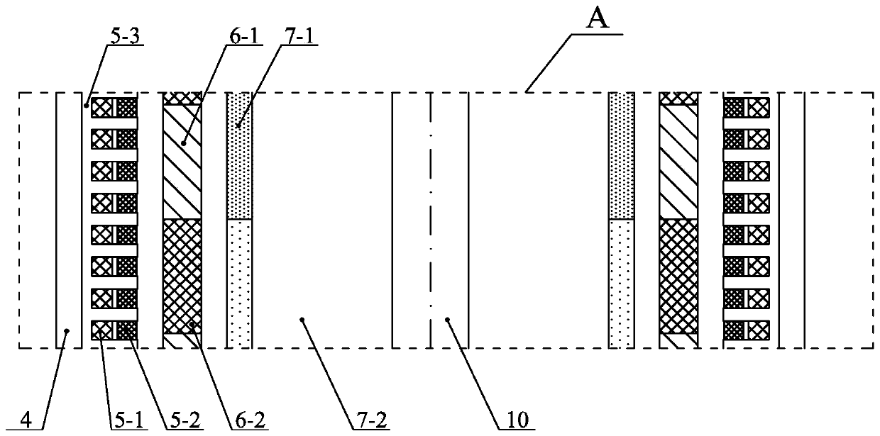 Cylindrical linear generator with double movers and double windings based on the principle of magnetic field modulation