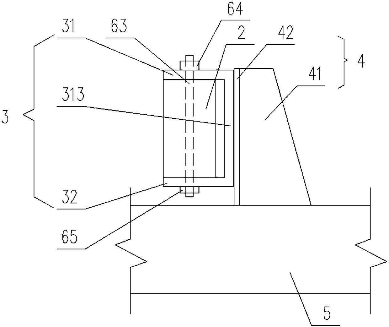 Aluminum alloy hub-type joint net frame clamping plate type support based on groove steel