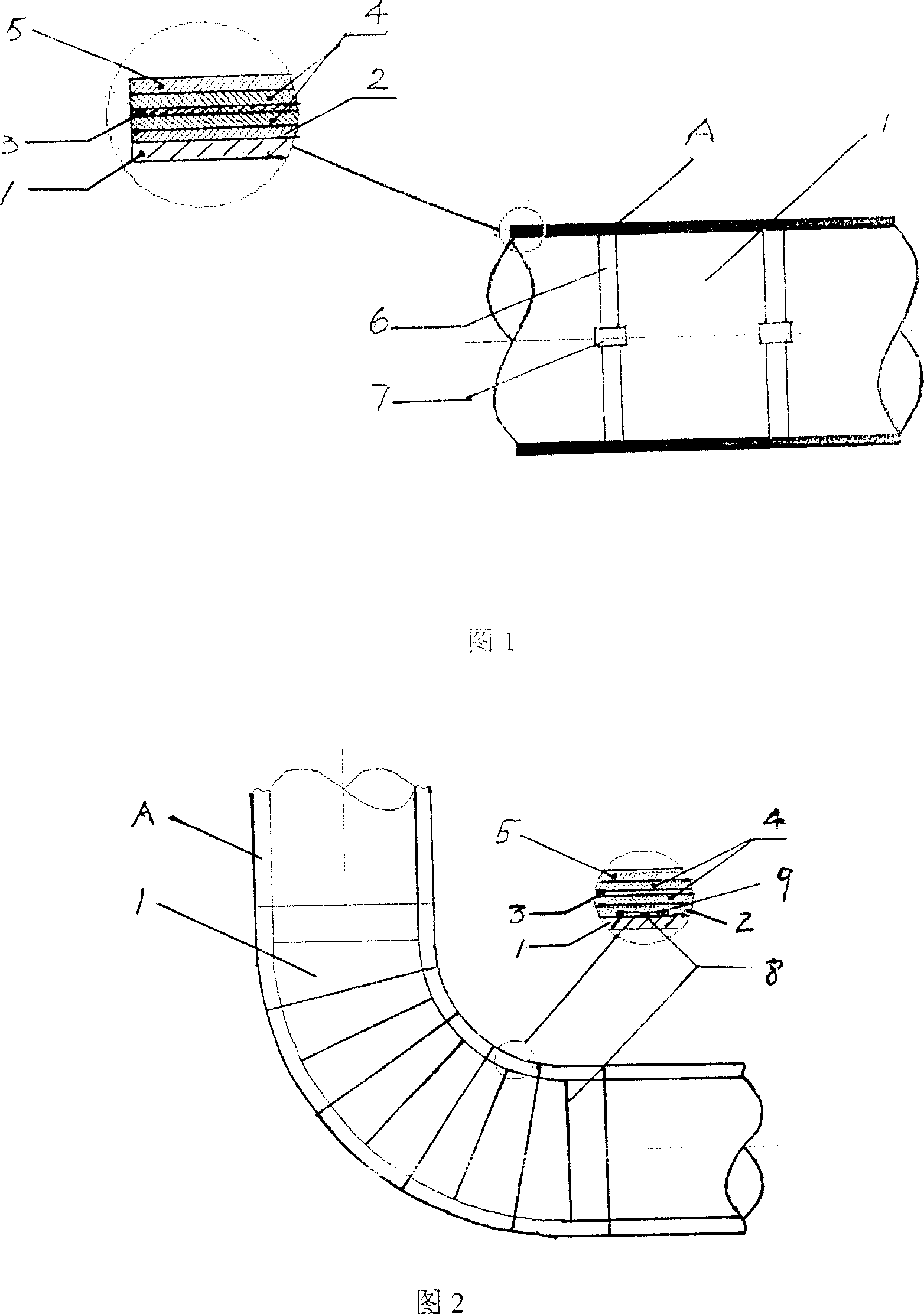 Gas pipe-line composite reinforcement construction and construction method thereof