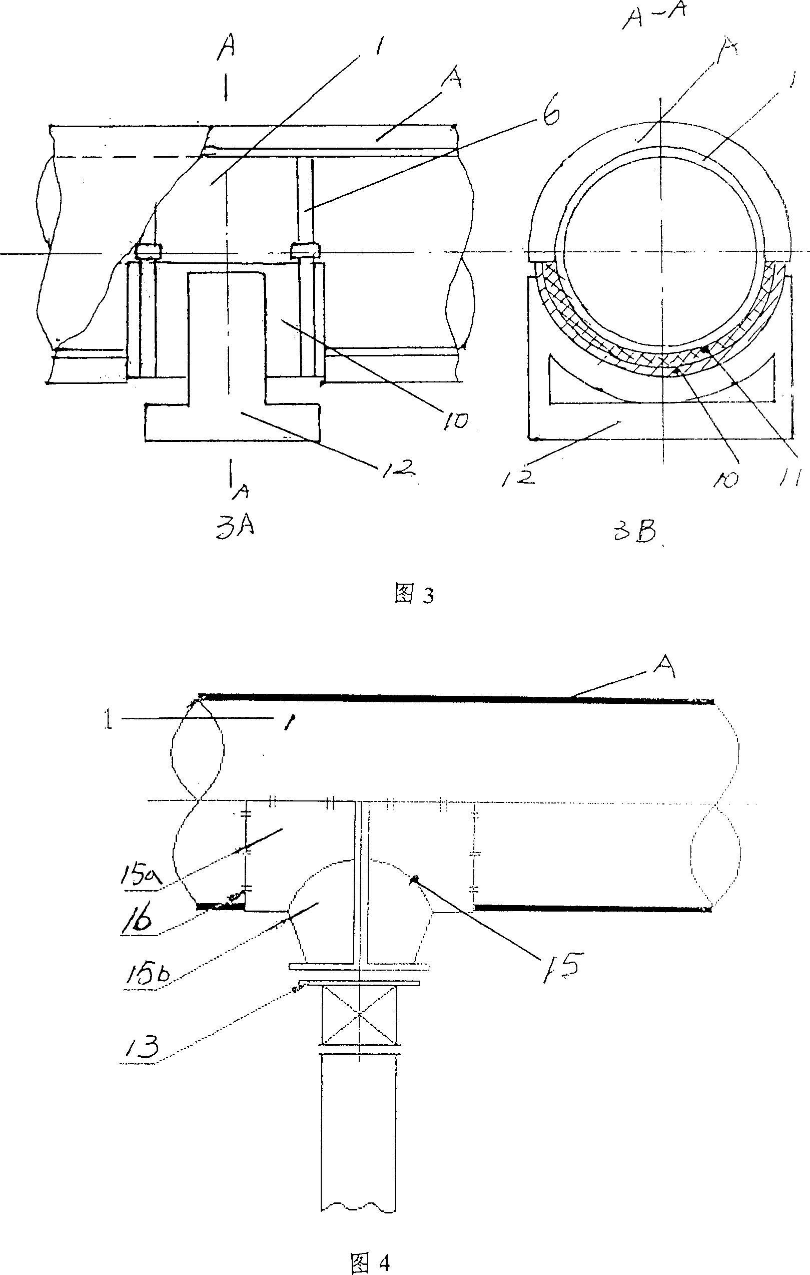 Gas pipe-line composite reinforcement construction and construction method thereof